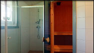 Ferienhaus Seestern Badezimmer mit Sauna