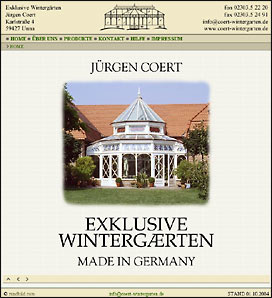 Coert - Exklusive Wintergärten - Herstellung und bundesweite Lieferung